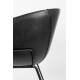 Lot de 2 Chaises Feston Zuiver Siège Design Noir Assise de Table en Polyuréthane 55x56,5x77cm
