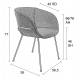 Lot de 2 Chaises Feston Zuiver Siège Design Noir Assise de Table en Polyuréthane 55x56,5x77cm