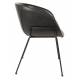 Lot de 2 Chaises Feston Zuiver Siège Design Noir Assise de Table en Polyuréthane 55x56,5x77cm