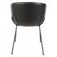 Lot de 2 Chaises Feston Zuiver Siège Design Noir Assise de Table en Polyuréthane 55x56,5x77cm