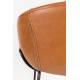 Lot de 2 Chaises Feston Zuiver Siège Design Marron Assise de Table en Polyuréthane 55x56,5x77cm