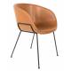 Lot de 2 Chaises Feston Zuiver Siège Design Marron Assise de Table en Polyuréthane 55x56,5x77cm
