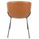 Lot de 2 Chaises Feston Zuiver Siège Design Marron Assise de Table en Polyuréthane 55x56,5x77cm