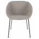 Lot de 2 Chaises Feston Zuiver Siège Design Gris Assise de Table en Tissu 55x56,5x77cm