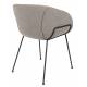 Lot de 2 Chaises Feston Zuiver Siège Design Gris Assise de Table en Tissu 55x56,5x77cm