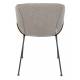 Lot de 2 Chaises Feston Zuiver Siège Design Gris Assise de Table en Tissu 55x56,5x77cm