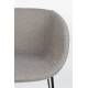 Lot de 2 Chaises Feston Zuiver Siège Design Gris Assise de Table en Tissu 55x56,5x77cm
