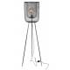 Lampadaire Rick Luminaire sur Trépied Eclairage Tendance en Métal Noir 30x30x140cm