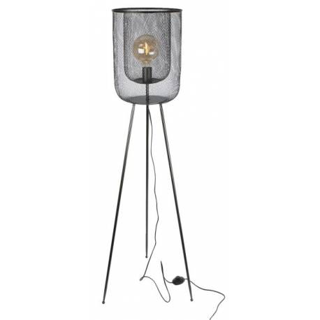 Lampadaire Rick Luminaire sur Trépied Eclairage Tendance en Métal Noir 30x30x140cm