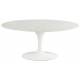 Table de Repas Marbella Athezza Table Ovale Séjour Salle à Manger en Marbre et Métal Blanc 75x120x180cm