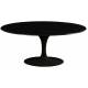 Table de Repas Marbella Athezza Table Ovale Séjour Salle à Manger en Marbre et Métal Blanc 75x120x180cm