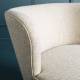 Fauteuil Barnabé Pivotant Signature Siège de Salon en Tramé Couleur Lin 72x74x76cm