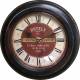 Horloge Murale en Métal avec Vitre en Plexiglass Pendule de Cuisine Hotels St James Marron 4x32x32cm