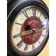 Horloge Murale en Métal avec Vitre en Plexiglass Pendule de Cuisine Hotels St James Marron 4x32x32cm