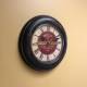 Horloge Murale en Métal avec Vitre en Plexiglass Pendule de Cuisine Hotels St James Marron 4x32x32cm