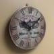 Horloge Murale Pendule Ronde en Bois et Papier Grand Vin de Bourgogne 4x16x16cm