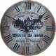 Horloge Murale Pendule Ronde en Bois et Papier Grand Vin de Bourgogne 4x16x16cm