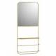 Miroir Etagère Murale Jersey Athezza 1 Plateau Rangement à Suspendre en Métal Doré 12x40x94cm