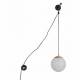 Applique Murale Bulan Dutchbone Eclairage Mural d'Appoint Lumière Ronde en Métal et Verre 31,5x63x76cm