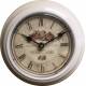 Horloge Murale en Métal Blanc avec Vitre en Plexiglass Pendule Ronde Maison de Florette 4x21x21cm