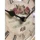 Horloge Murale en Métal Blanc avec Vitre en Plexiglass Pendule Ronde Maison de Florette 4x21x21cm