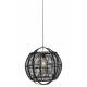 Suspension Kesia Noire Athezza Luminaire Plafonnier en Bambou Couleur Noire 49x49x49cm