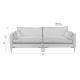 Canapé Summer Café Zuiver Banquette 3 Places Assise de Salon en Tissu 82x101x230cm