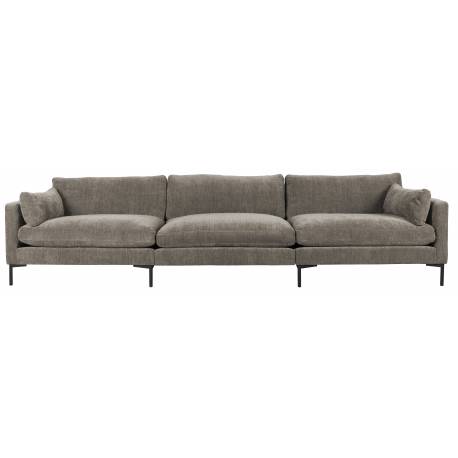 Canapé Summer Café Zuiver Banquette 4,5 Places Assise de Salon en Tissu 82x101x335cm