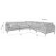Canapé d'Angle Summer Café Zuiver Banquette 7 Places Assise de Salon en Tissu 82x318x318cm