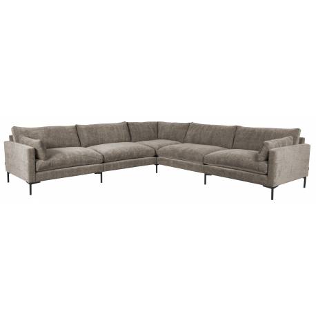 Canapé d'Angle Summer Café Zuiver Banquette 7 Places Assise de Salon en Tissu 82x318x318cm