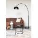 Lampadaire Bow Métal Noir Zuiver Lampe de Sol Luminaire Eclairage d'Ambiance 39x158x205cm