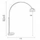 Lampadaire Bow Métal Noir Zuiver Lampe de Sol Luminaire Eclairage d'Ambiance 39x158x205cm