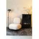 Fauteuil Polly Teddy Ecru Woody Sofa Assise Lounge Scandinave Tissu en laine Bouclée 66x71,5x77cm