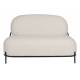 Canapé Polly Teddy Ecru Woody Sofa Fauteuil Scandi 2 places en Laine Bouclée 71,5x77x125cm