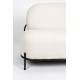 Canapé Polly Teddy Ecru Woody Sofa Fauteuil Scandi 2 places en Laine Bouclée 71,5x77x125cm