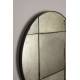 Miroir Mado S Dutchbone Décoration Glace Murale Ronde en Verre Finition Antique et Métal Noir 2x40x40cm