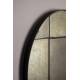 Miroir Mado S Dutchbone Décoration Glace Murale Ronde en Verre Finition Antique et Métal Noir 2x40x40cm