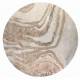 Tapis Solar Rond Gris et Terracotta Zuiver Carpette de Salon en Tissu 2 Tailles