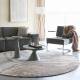 Tapis Solar Rond Gris et Terracotta Zuiver Carpette de Salon en Tissu 2 Tailles