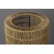 Lampadaire Kari Naturel Dutchbone Eclairage Luminaire en Corde de Jute Naturel et Métal Noir 30x30x95cm