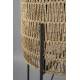Lampadaire Kari Naturel Dutchbone Eclairage Luminaire en Corde de Jute Naturel et Métal Noir 30x30x95cm