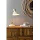 Lampe de Bureau Gaia Ivoire Dutchbone Eclairage Luminaire en Métal Couleur Ivoire et Laitonnée 15x34x45cm