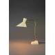 Lampe de Bureau Gaia Ivoire Dutchbone Eclairage Luminaire en Métal Couleur Ivoire et Laitonnée 15x34x45cm