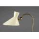 Lampe de Bureau Gaia Ivoire Dutchbone Eclairage Luminaire en Métal Couleur Ivoire et Laitonnée 15x34x45cm