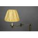 Lampe de Table Allis Dutchbone Eclairage Luminaire en Aluminium Blanc et Laitonné et Tissu Doré 18x40x64cm