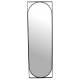Miroir Trumeau Noir Glace Murale Psyché Style Loft en Métal Noir 2x37x117cm