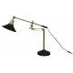Lampe Murale Penelope Noir Dutchbone Applique Murale Eclairage en Métal Noir et Couleur Laitonnée 19x19x60cm