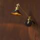 Lampe Murale Penelope Noir Dutchbone Eclairage en Métal Couleur Laitonnée et Noire 19x19x60cm