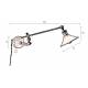 Lampe Murale Penelope Noir Dutchbone Eclairage en Métal Couleur Laitonnée et Noire 19x19x60cm