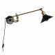 Lampe Murale Penelope Noir Dutchbone Eclairage en Métal Couleur Laitonnée et Noire 19x19x60cm